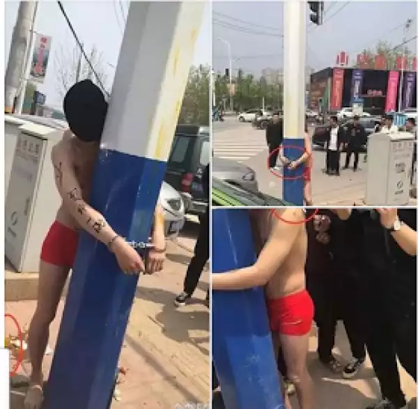 Groom Gets Stripped And Handcuffed To A Pole In Bizarre Wedding Tradition. Photos